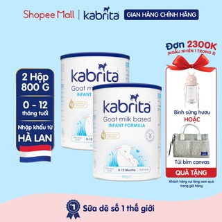 Combo 2 lon sữa dê kabrita số 1 cho trẻ- lon 800g