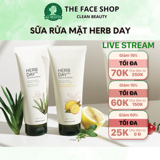 Sữa rửa mặt the face shop herb day 365 master blending facial foaming cleanser 170ml