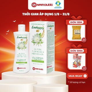 Dung dịch vệ sinh phụ nữ Emhappy Nam Dược hương hoa quỳnh chai 120ml