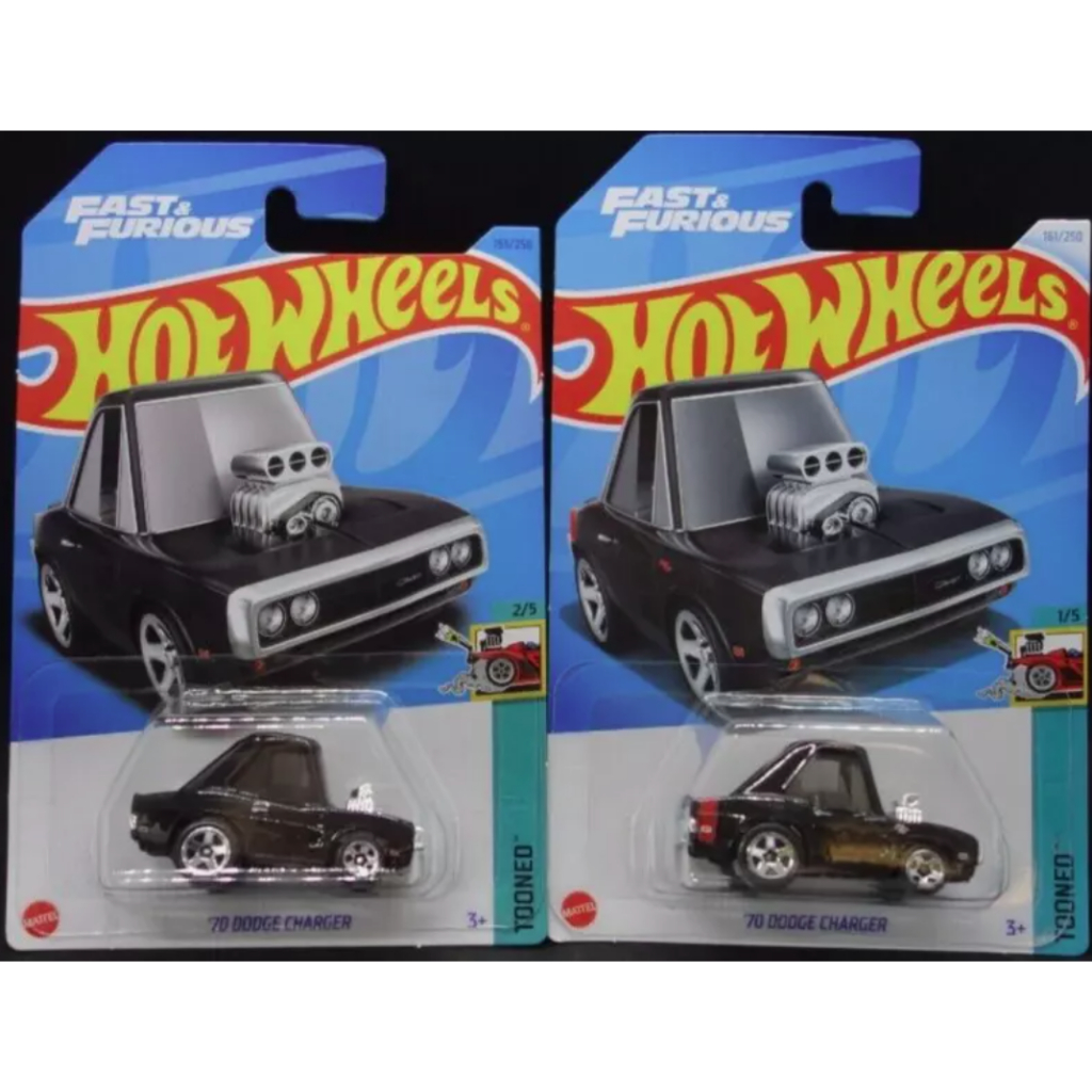 mô hình xe Dodge Charger Tooned case cũ và case 2024 chính hãng Hot Wheels tỉ lệ 1:64