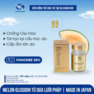 Viên Uống Tái Tạo Da, Chống Nắng, Phục Hồi Da Hư Tổn Sau Lăn kim, Bắn Laser, Nặn Mụn,... Hộp 30 Viên - Shiratori Reborn