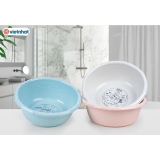 Chậu rửa mặt Hokori, MẸ BÉ PINUS, Thau rửa mặt kháng khuẩn phủ nano bạc size 27- 32 cm