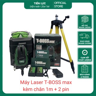 Máy Cân Bằng Cốt Laser 5 Tia Xanh Siêu Sáng Tboss-Max  Kèm chân 1m2 và  2 pin tiện dụng