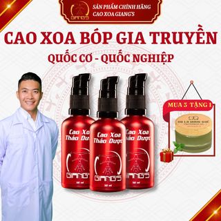 Combo 3 chai cao xoa bóp thảo dược GIANG'S 50ml - dầu xoa bóp giảm đau nhức xương khớp nhanh chóng