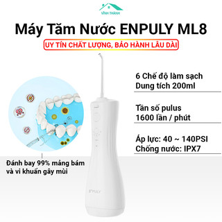 Tăm Nước Xiaomi Enpuly ML8 Nhập Khẩu 6 Cấp Độ Chống Nước Tặng Kèm 2 Đầu Xịt