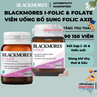 Blackmores I-Folic & Folate Viên Uống Bổ Sung Acid Folic Cho Phụ Nữ Mang Thai & Tăng Thụ Thai