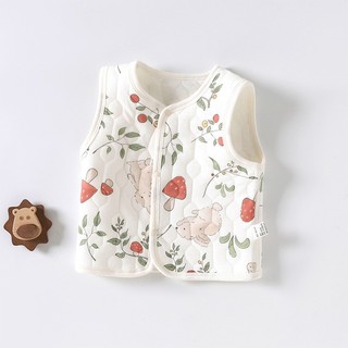 Áo gile, ghi lê chần bông cotton mềm mại cho bé