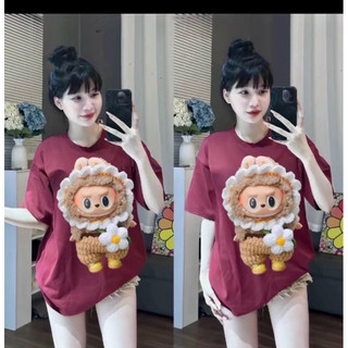 [ Rẻ vô địch ] Áo thun chất cotton khô 3158 form rộng tay lỡ - Gấu LBB hoa hướng dương