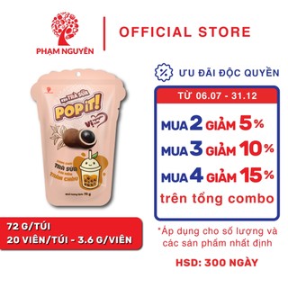 Kẹo trà sữa trân châu Popit 72g Phạm Nguyên - bánh kẹo Phạm Nguyên