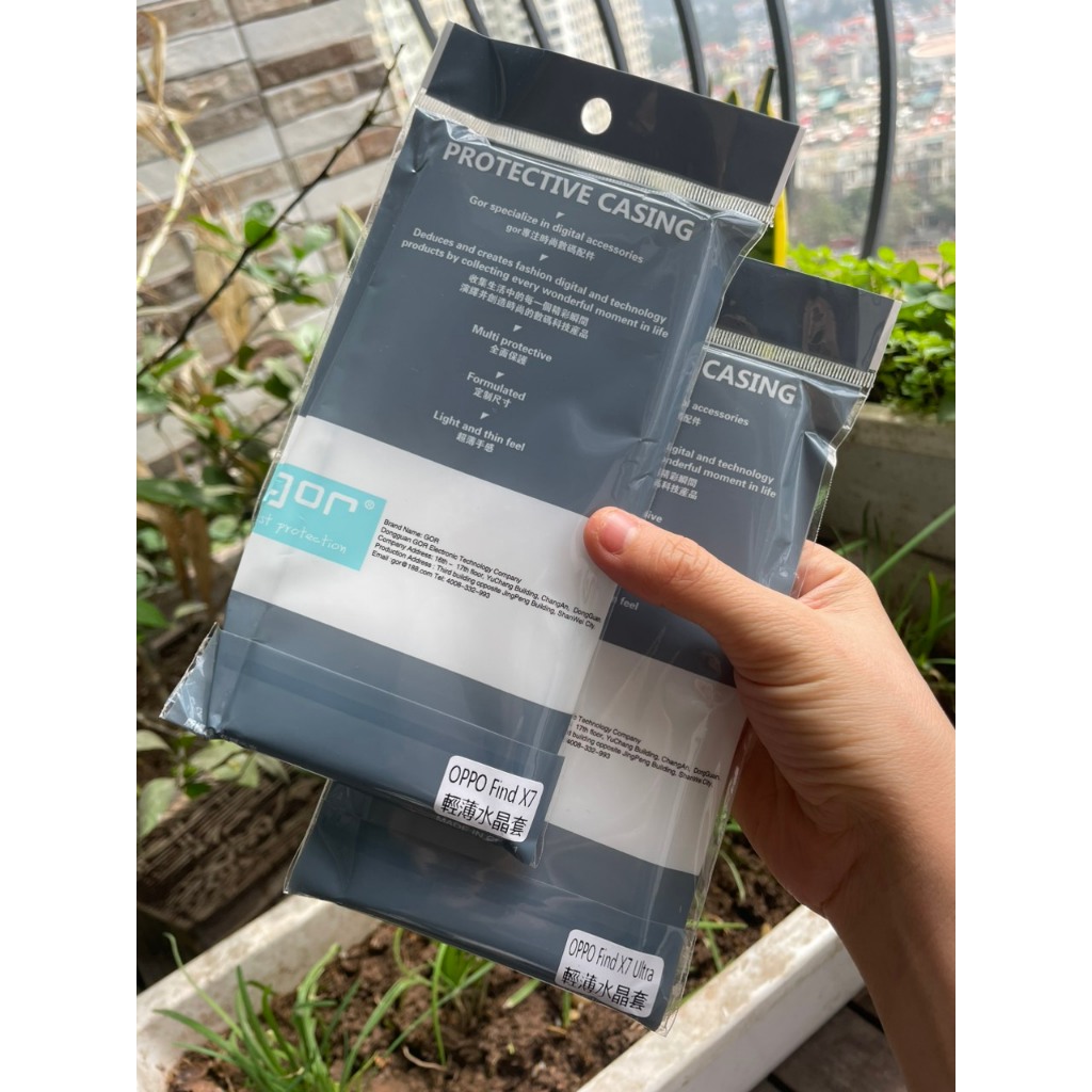 Ốp lưng dẻo GOR Oppo Find X7 , Find X7 Ultra trong suốt, bảo vệ camera
