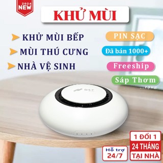 Máy lọc không khí khử mùi bếp nhà vệ sinh vật nuôi trong nhà bằng ion âm ozone, 4 chế độ, có sáp thơm, bảo hành 24 tháng