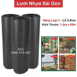  Chính hãng - Lưới Nhựa Dẻo Nguyên Sinh Cao Cấp Loại 1 Lỗ 35mm  1m-2m x 50m  Rào Chăn Nuôi Gà Vịt-YD 