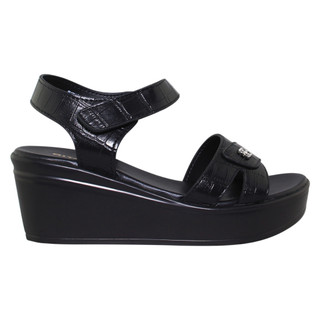 Sandal đế bằng nữ Bita's SYN.291 (Đen + Kem)