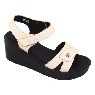 Sandal đế bằng nữ Bita's SYN.291 (Đen + Kem)
