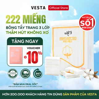 Bông Tẩy Trang 222 Miếng 3 Lớp Cotton Pads BTT Lameila