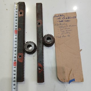 Combo thanh răng + bánh răng dài 250mm bước răng 5mm