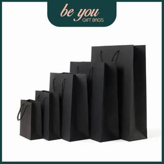 {Giá Sỉ} Túi Giấy Đen Quai Vải Dù Chắc Chắn (Chịu Lực Tốt) Siêu Thị Bao Bì Grace Box