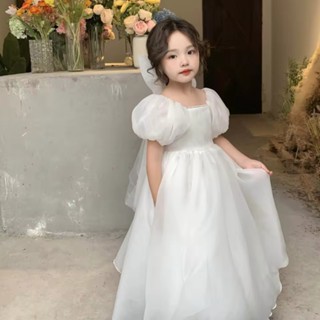 váy công chúa bé gái [FreeShip] váy cho bé gái trắng voan tùng dài bồng bềnh ( mã 092 )