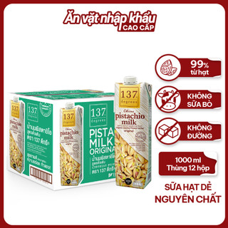 [MUA 1 THÙNG 1L TẶNG 1 LỐC PETIT + 1 HỘP BỘT COLLAGEN] Sữa Hạt 137 DEGREES Thái Lan 99% Từ Hạt, Không Sữa Bò, Không Đườn