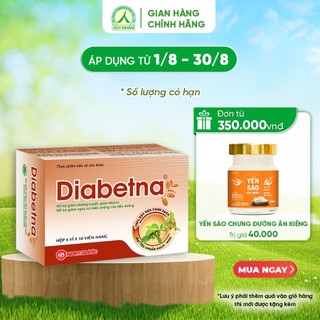 Viên uống dây thìa canh Diabetna dành cho người tiểu đường - giúp làm giảm đường huyết và biến chứng hộp 40v
