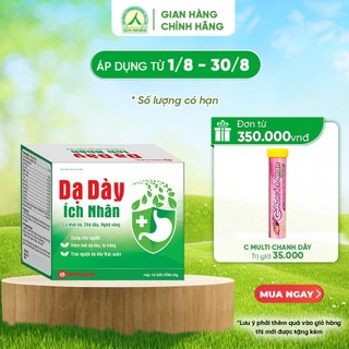 Dạ Dày Ích Nhân bảo vệ và hỗ trợ giảm biểu hiện viêm loét dạ dày, tá tràng - hộp 10 gói DDI