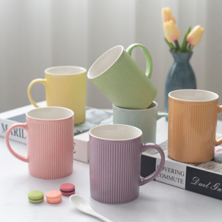 Cốc gốm sứ tráng men Lolipop, cốc sứ vintage, cốc sứ cà phê