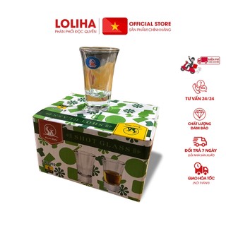 ⛔GIADUNGHOANGMAI⛔ Hộp 6 chén uống rượu Deli (LOẠI UỐNG RƯỢU)
