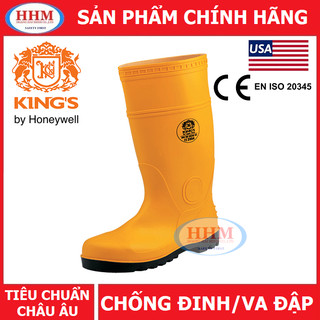 Ủng cao su bảo hộ King’s KV20 đế và mũi lót thép, chống nước, chống va đập, chống đinh