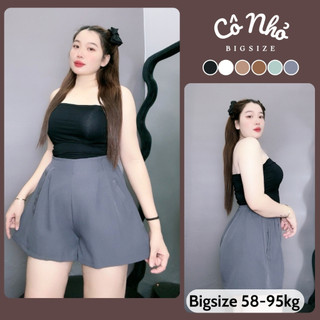  Quần Đùi Bigsize Nữ Lưng Cao Cạp Chun Co Giãn Dáng Quần Short Chữ A Ổng Rộng Vải FOS Q26 