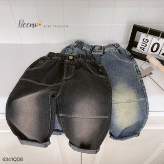 Quần bò trơn màu cá tính bé trai, quần jeans co dãn chỉ nổi cá tính cho  bé Beemo