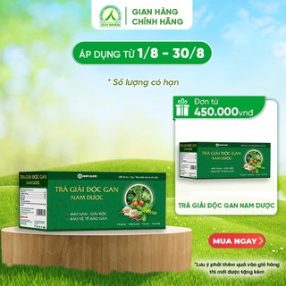 Trà giải độc gan Nam Dược giúp mát gan, tăng cường chức năng gan an toàn, hiệu quả - hộp 20 túi lọc