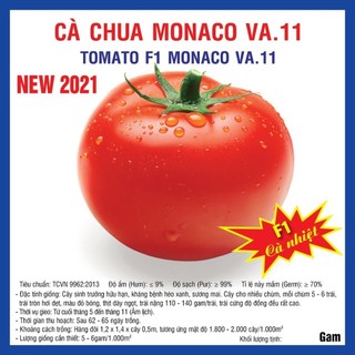 Hạt Giống Cà Chua F1 Chịu Nhiệt Monaco - 0,5gam, kháng bệnh héo xanh,...