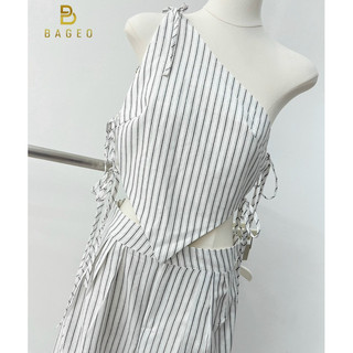 Set yếm lệch kẻ 𝐁𝐀𝐆𝐄𝐎