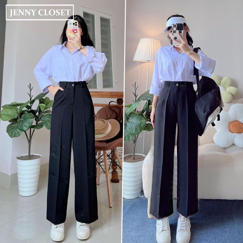bộ sơ mi kèm quần cạp khoá ống rộng suông siêu đẹp. Mặc lên che mọi khuyết điểm chân ngắn , chân to , chân nhỏ đều mặc