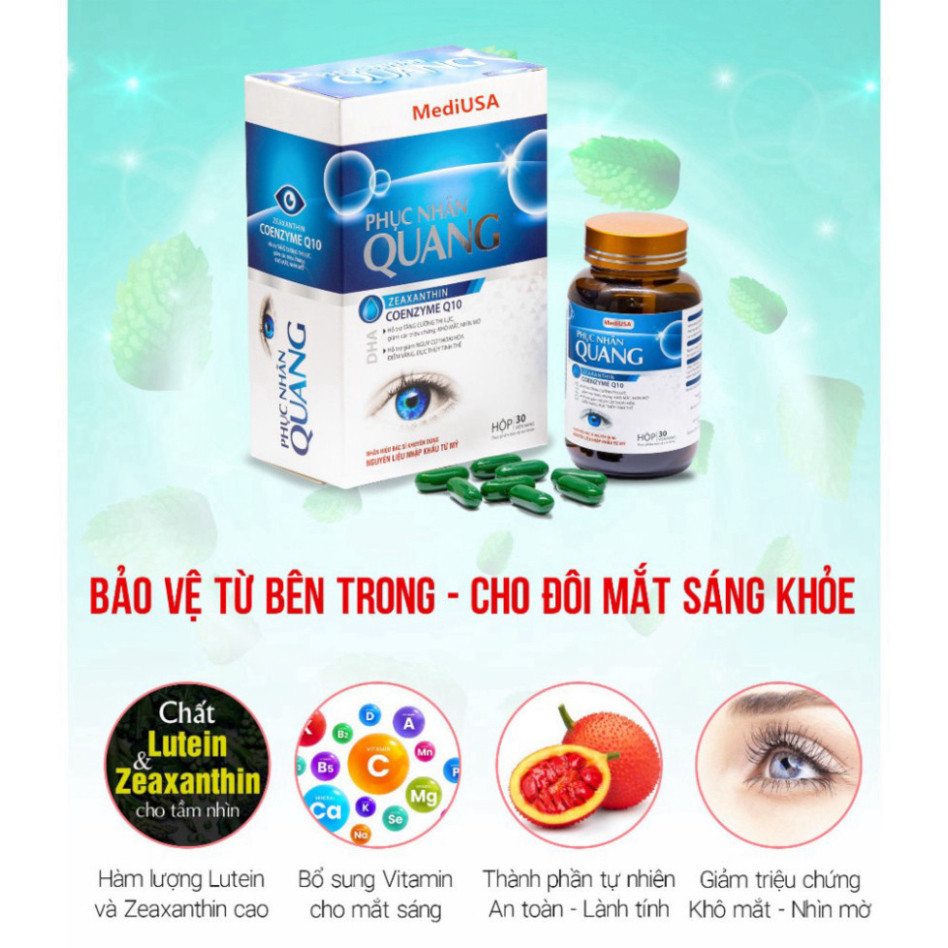 Phục Nhãn Quang viên uống bổ mắt giúp Dứt Điểm Mờ Nhòe Mờ Mắt chính hãng