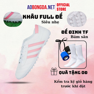 Giày đá bóng wika 3 sọc ct3 da nhăn chính hãng, giày 3 sọc wika chất liệu da mềm mại khâu toàn bộ đế