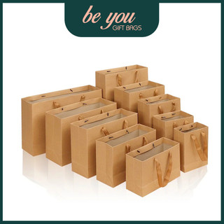 "Giá Sỉ - Set 5 Cái" Túi Giấy Kraft Quai Dây Vải Bản To Chắc Chắn - Sang Trọng - Be You Gift Bags