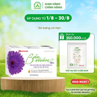 Bảo Xuân viên uống nội tiết tố dành cho phụ nữ tuổi 50+, làm đẹp chống lão hóa, hộp 30V