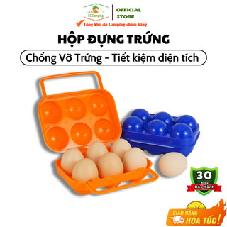 Hộp đựng trứng gấp gọn dã ngoại vỉ đựng trứng gà từ 6 - 12 trứng chống vỡ, khay đựng trứng dã ngoại