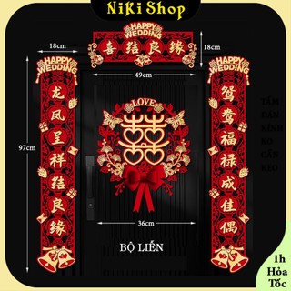 Câu đối liễn hỷ treo tường dán cửa