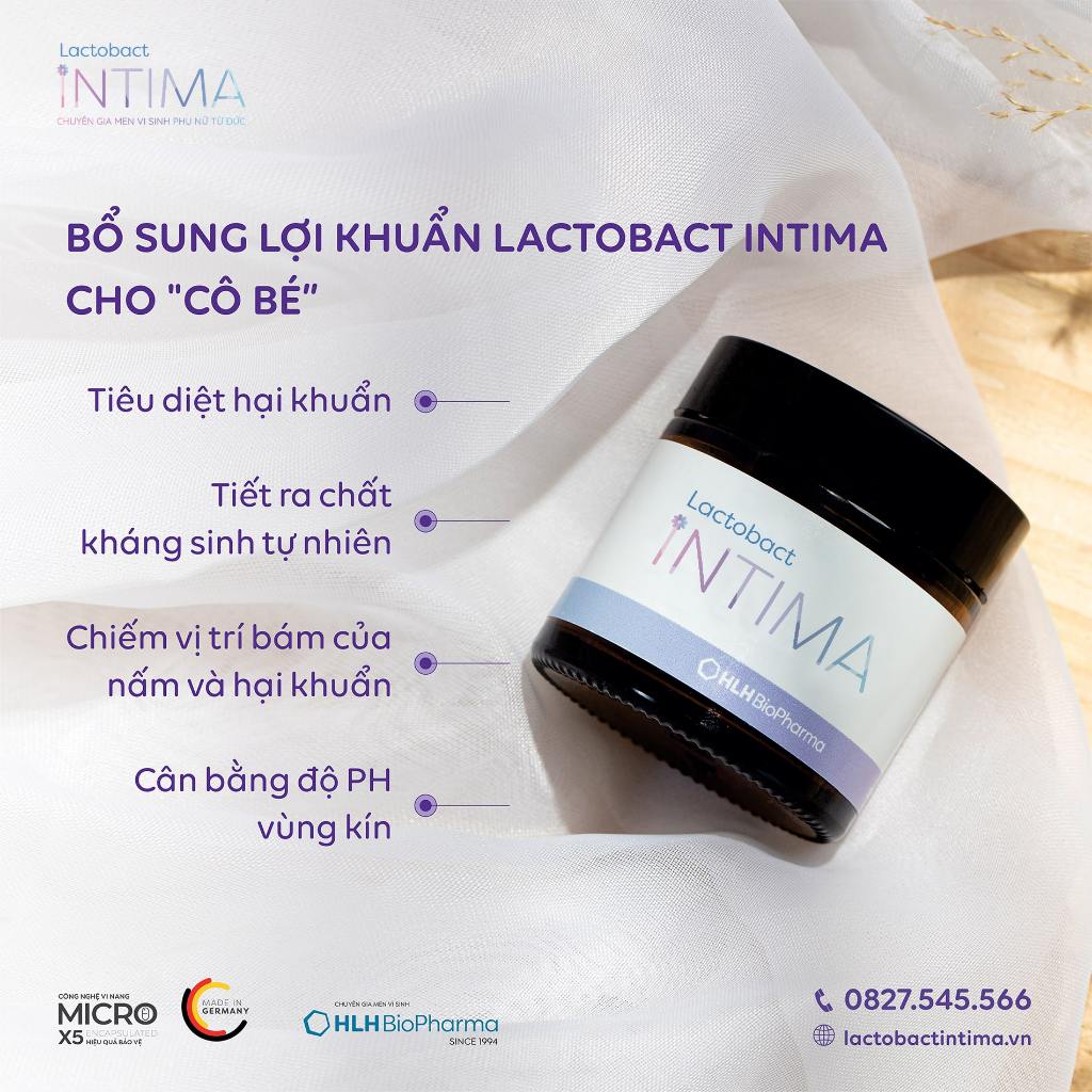 Men Vi Sinh Phụ Khoa Lactobact Intima Từ Đức Giảm Và Phòng Ngừa Viêm Nấm Ngứa 1 Hộp 30 Viên