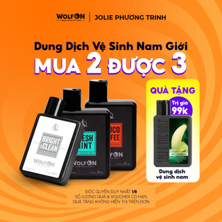   MUA 2 TẶNG 1  Dung Dịch Vệ Sinh Nam Giới Wolf ON Hương Thơm Nam Tính Khử Mùi Sạch Khuẩn 95ml - LIVE 1 8 