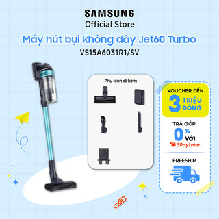 [Nhập ELSSDA158 giảm thêm 12%] Máy hút bụi không dây Samsung Jet60 Turbo lực hút mạnh 150W (VS15A6031R1)