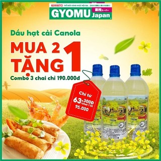 Dầu ăn hạt cải canola 1000g - nhật bản