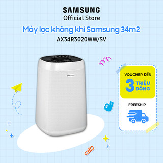 [Nhập ELSSDA158 giảm thêm 12%]Máy lọc không khí Samsung 34m2 AX34R3020WW, lọc bụi mịn PM0.3, kháng khuẩn 99.9%