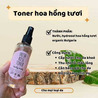 Toner hoa hồng tươi dưỡng da