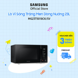 [Nhập ELSSDA158 giảm thêm 12%]Lò vi sóng Samsung tráng men BESPOKE Dòng nướng 23L - Đen (MG23T5018CK)