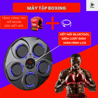 Máy tập boxing đấm bốc treo tường đèn led theo nhịp phát nhạc qua bluetooth