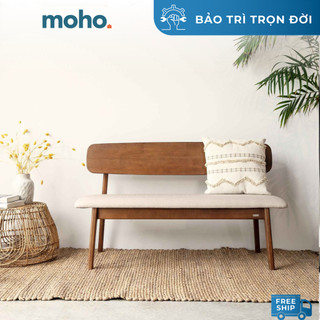 Ghế Băng Dài Có Lưng Tựa Gỗ Cao Su MOHO VLINE 601