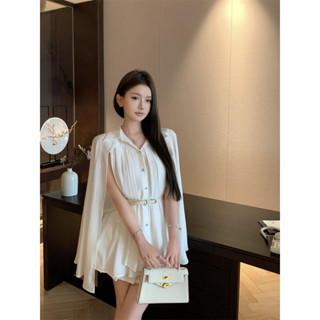  SC1 SÉT VÁY KÈM ÁO CHOÀNG VÀ DÂY LƯNG ĐI CHƠI ĐI TIỆC ĐI DU LỊCH CỰC XINH  DÂY LƯNG NHƯ MẪU TRẮNG  